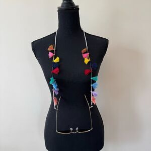 🌈 Handmade Colorful Beaded and Tasseled Sunglasses Frame Chain Strap